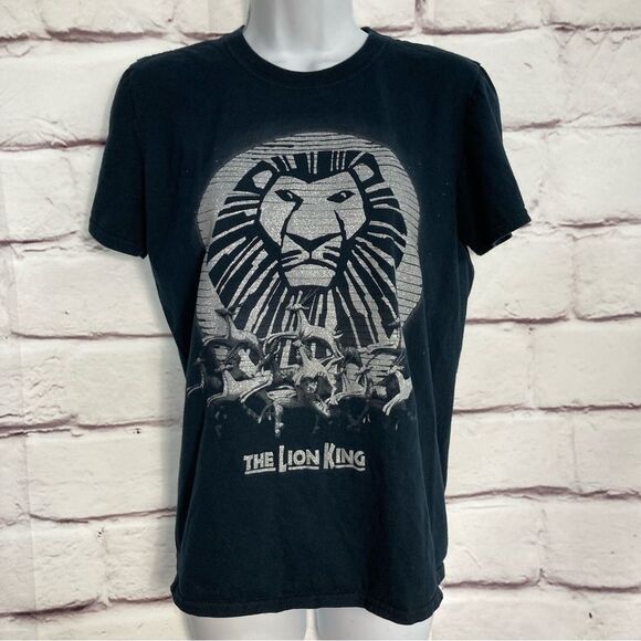 Disney The Lion King The Broadway Musical T- Shirt SZ Small Black Silver Cotton - Picture 1 of 8